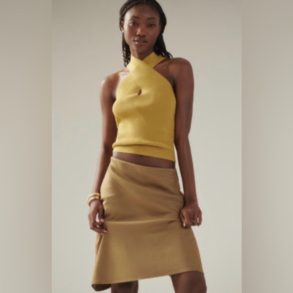Anthropologie Tan Pencil Skirt